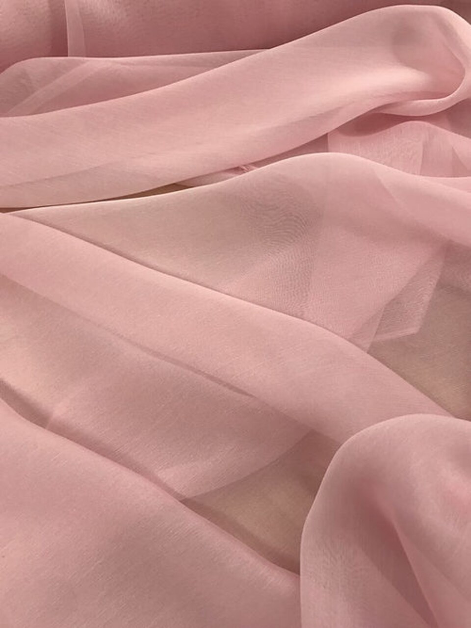 1 Yard of Pink Two-Tone Sheer Chiffon Fabric Lightweight 100% Polyester, 58/59" Width